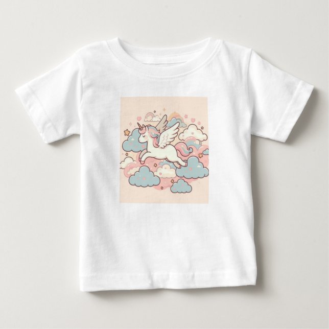 T-shirt Pour Bébé La magie des licornes (Devant)