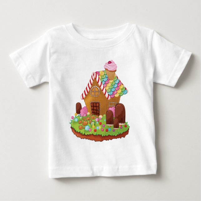 T-shirt Pour Bébé La maison grignotée (Devant)