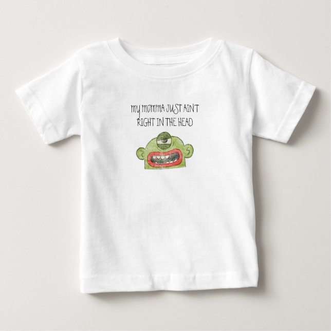 T-shirt Pour Bébé la MAMAN 5C N'EST PAS PIÈCE EN T DROITE d'ENFANT (Devant)
