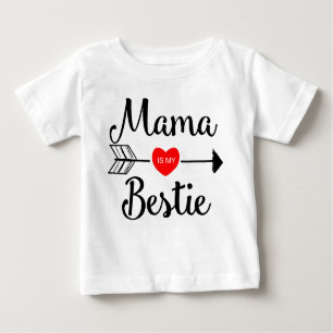 T-shirt Pour Bébé La maman est mon bestie