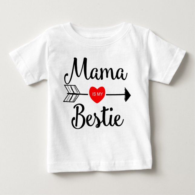 T-shirt Pour Bébé La maman est mon bestie (Devant)