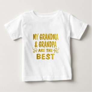 T-shirt Pour Bébé La meilleurs grand-maman et grand-papa