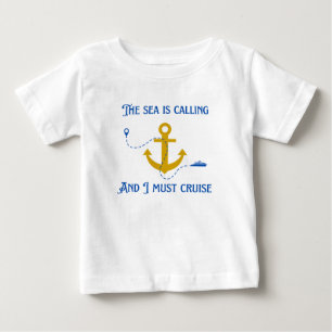T-shirt Pour Bébé La mer appelle la croisière