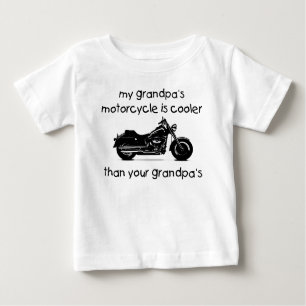 T-shirt Pour Bébé La moto de mon grand-papa est plus fraîche