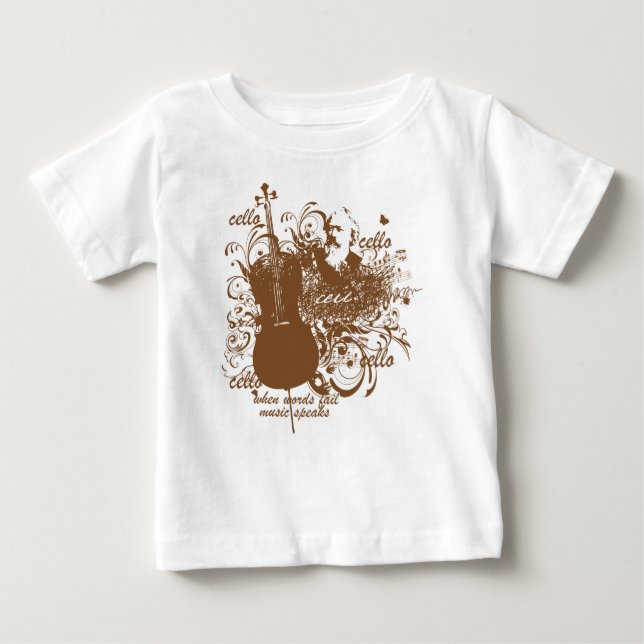 T-shirt Pour Bébé La musique d'échouer de mots parle le musicien de (Devant)