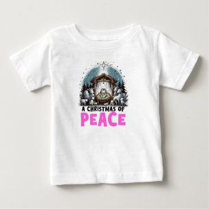 T-shirt Pour Bébé La Nativité du Christ : un Noël de paix