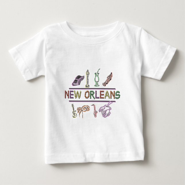 T-shirt Pour Bébé La Nouvelle-Orléans (Devant)