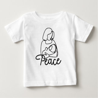 T-shirt Pour Bébé La paix dans les bras de maman
