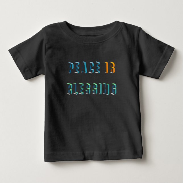 T-shirt Pour Bébé La paix est une bénédiction (Devant)