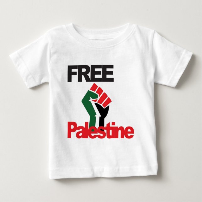 T-shirt Pour Bébé La Palestine libre - فلسطينعلم - drapeau (Devant)