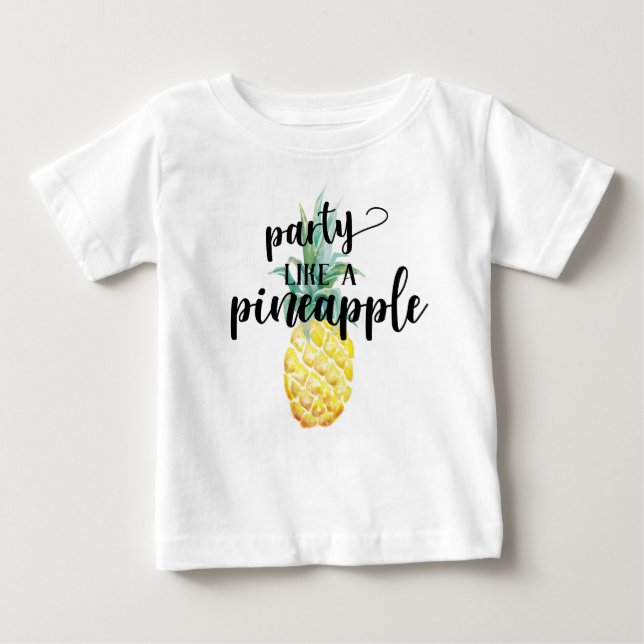 T-shirt Pour Bébé La partie aiment une chemise d'ananas (Devant)