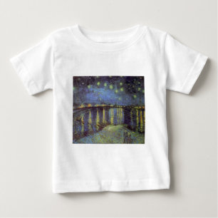 T-shirt Pour Bébé La peinture de la nuit étoilée de Van Gogh