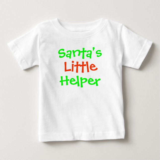 T-shirt Pour Bébé La petite aide de Père Noël (Devant)