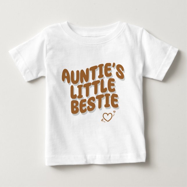T-shirt Pour Bébé La petite bestie de Tante (Devant)
