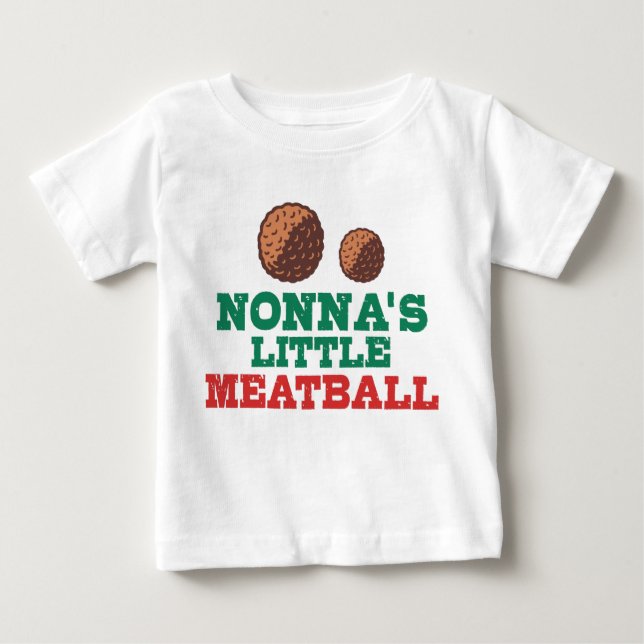 T-shirt Pour Bébé La petite boule de viande de Nonna (Devant)