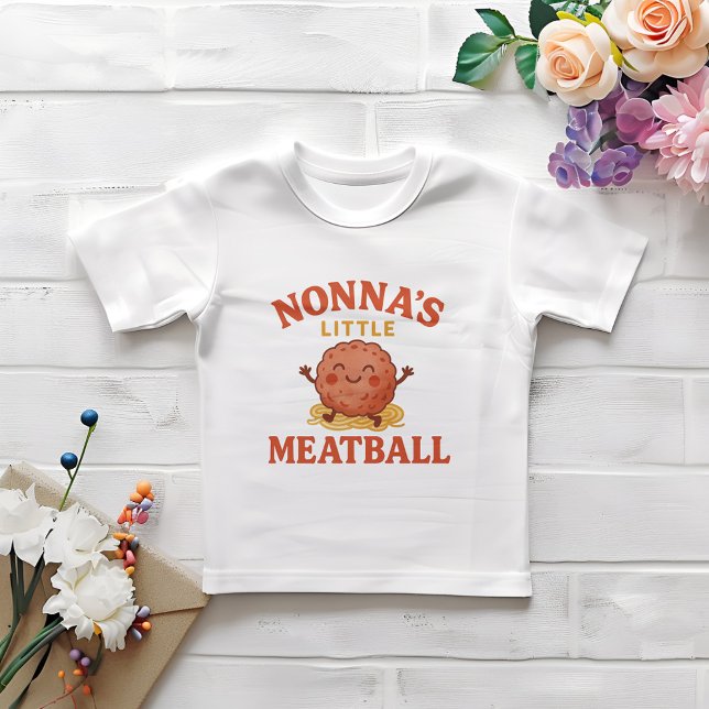 T-shirt Pour Bébé La petite boule de viande de Nonna | Cute italienn (Créateur téléchargé)