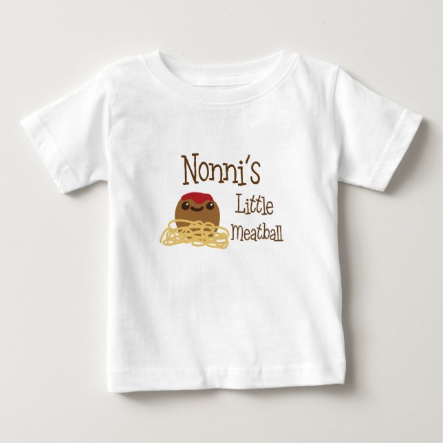T-shirt Pour Bébé La petite boule de viande de Nonni (Devant)