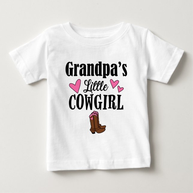 T-SHIRT POUR BÉBÉ LA PETITE COWGIRL DE GRANDPA (Devant)