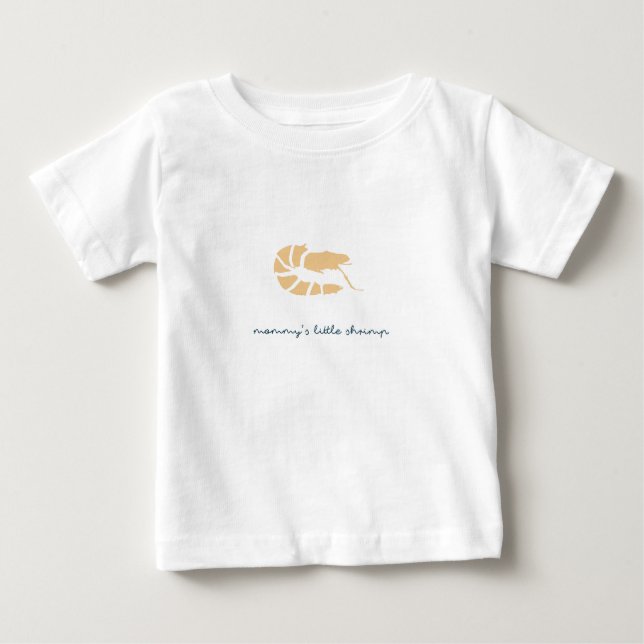 T-shirt Pour Bébé la petite crevette de la maman (Devant)