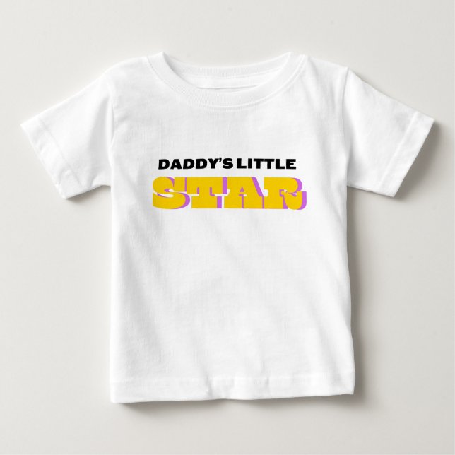 T-shirt Pour Bébé La petite étoile de papa (Devant)