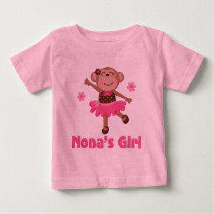 T-shirt Pour Bébé La petite fille de Nona singe Ballerina Tutu Tee