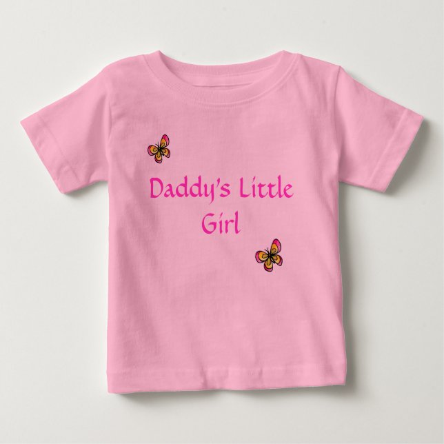 T-shirt Pour Bébé La petite fille de papa (Devant)