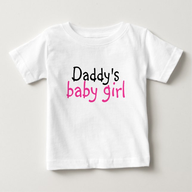T-shirt Pour Bébé La petite fille de papa (Devant)
