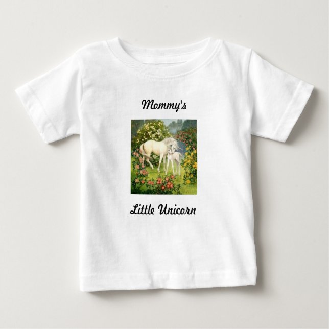 T-shirt Pour Bébé La petite licorne de maman (Devant)