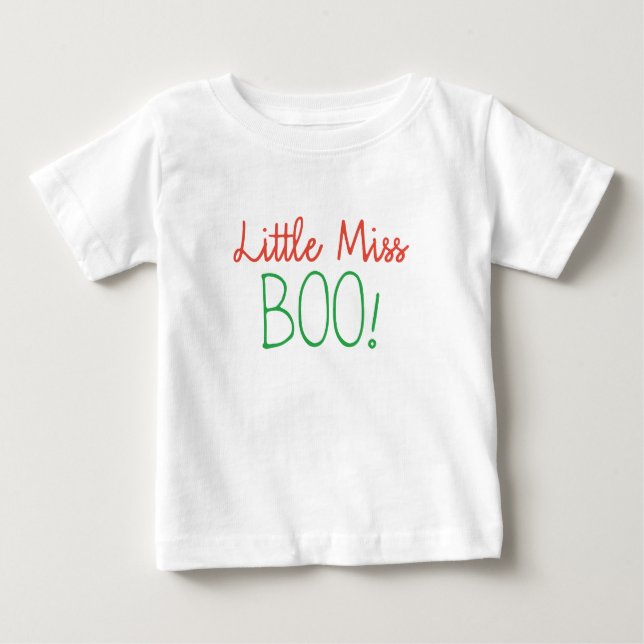 T-shirt Pour Bébé La petite Miss Boo Cute Halloween (Devant)