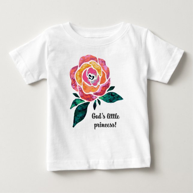 T-shirt Pour Bébé La petite princesse de Dieu Moderne Toddler Ruffle (Devant)