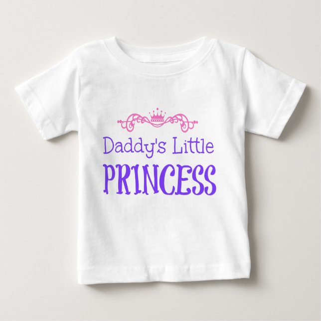 T-shirt Pour Bébé La petite princesse de papa (Devant)