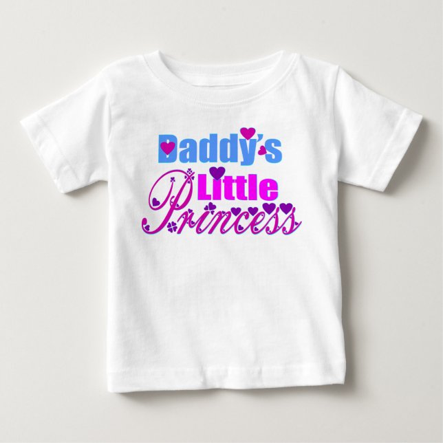 T-shirt Pour Bébé ❤✔La Petite Princesse de Papa Respirable à Volants (Devant)