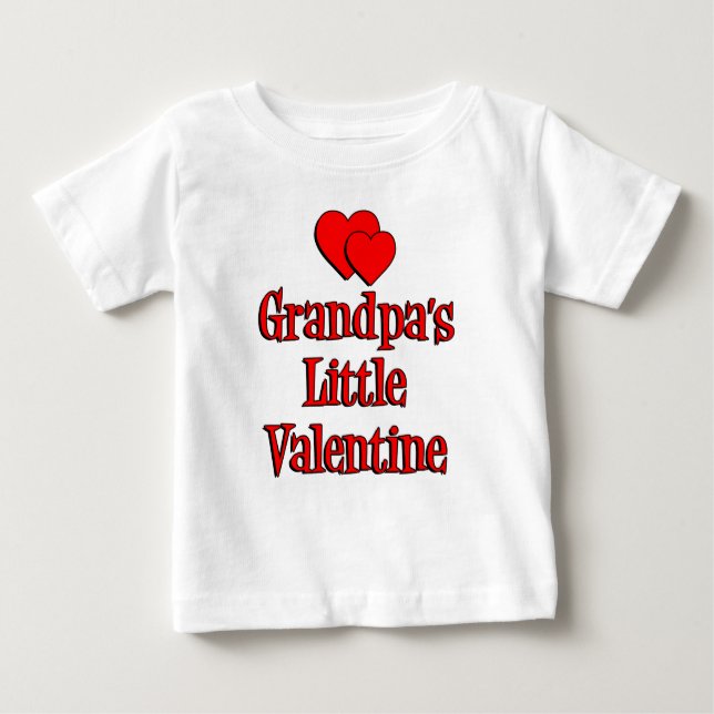 T-shirt Pour Bébé La petite Saint-Valentin de grand-père (Devant)