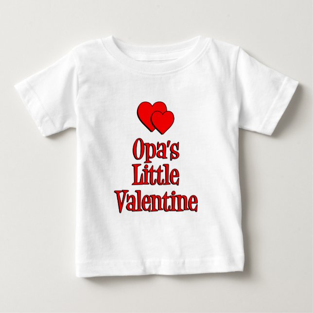 T-shirt Pour Bébé La petite Saint-Valentin d'Opa (Devant)