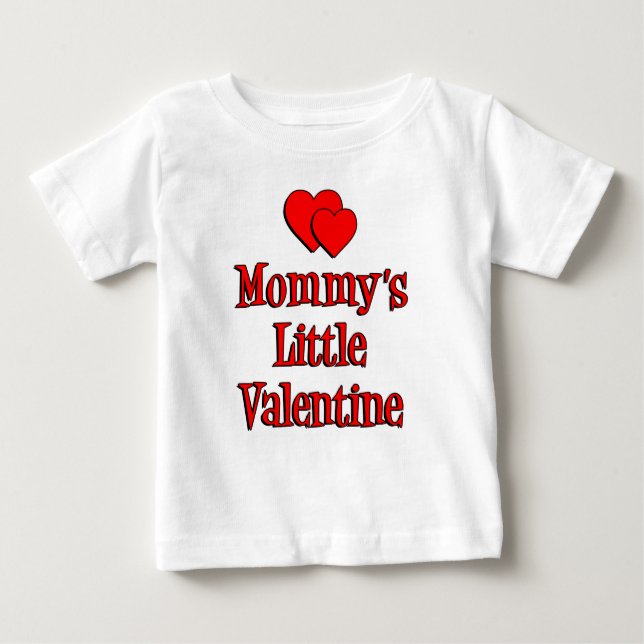 T-shirt Pour Bébé La petite Valentine de maman (Devant)