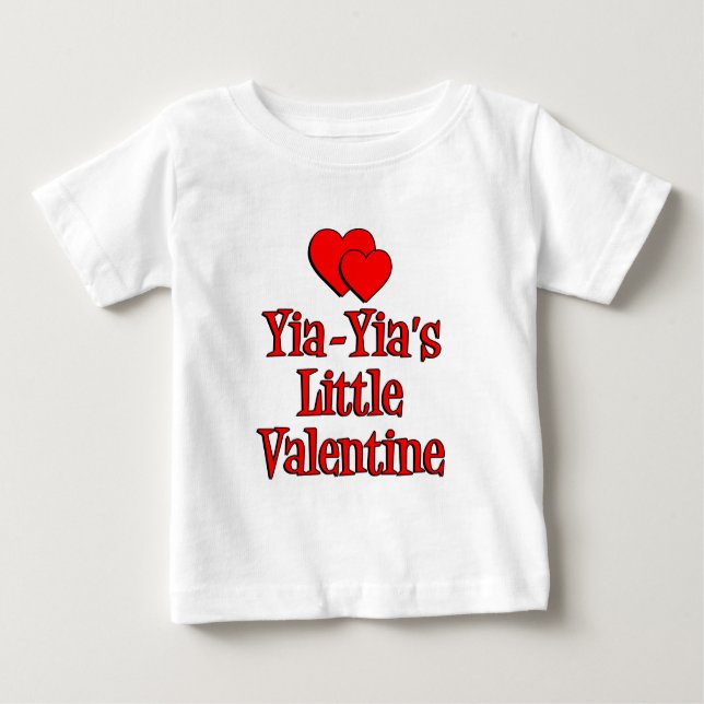 T-shirt Pour Bébé La Petite Valentine de Yia-Yia (Devant)