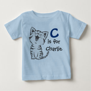 T-shirt Pour Bébé La pièce en t C de garçons est pour Charlie avec