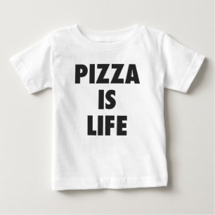 T-shirt Pour Bébé La pizza drôle est copie d'aliments de préparati