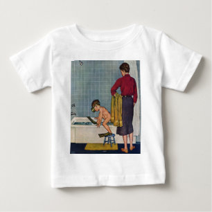T-shirt Pour Bébé La plongée dans le bain à remous