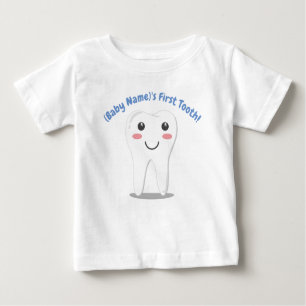 T-shirt Pour Bébé La première dent du bébé personnalisé