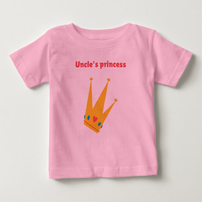 T-shirt Pour Bébé La princesse de l'oncle (Devant)