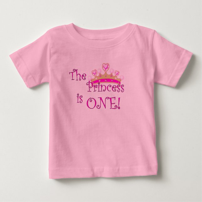 T-shirt Pour Bébé La princesse est 1 (Devant)