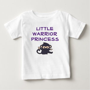 T-shirt Pour Bébé La princesse guerrière Drôle mignon Cartoon Ninja 