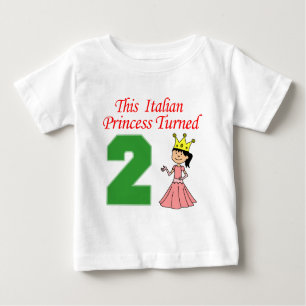 T-shirt Pour Bébé La Princesse Italienne Deux Fois