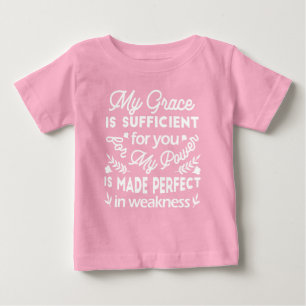 T-shirt Pour Bébé La puissance rendue parfaite dans la faiblesse 2 C