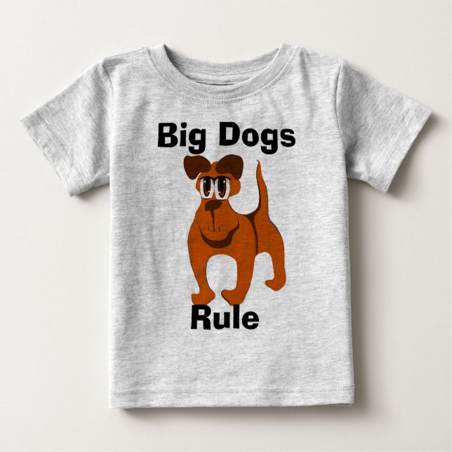 T-shirt Pour Bébé La règle des grands chiens (Devant)