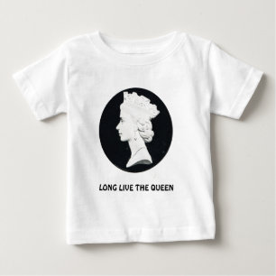 T-shirt Pour Bébé La Reine Elizabeth II, vivent longtemps la reine