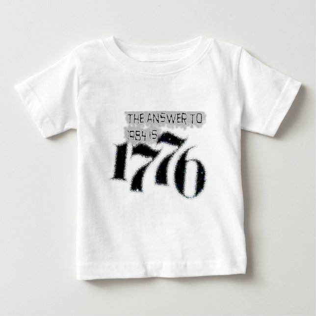 T-shirt Pour Bébé La réponse à 1984 est 1776 (Devant)