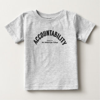 T-shirt Pour Bébé La responsabilité doit être une valeur américaine