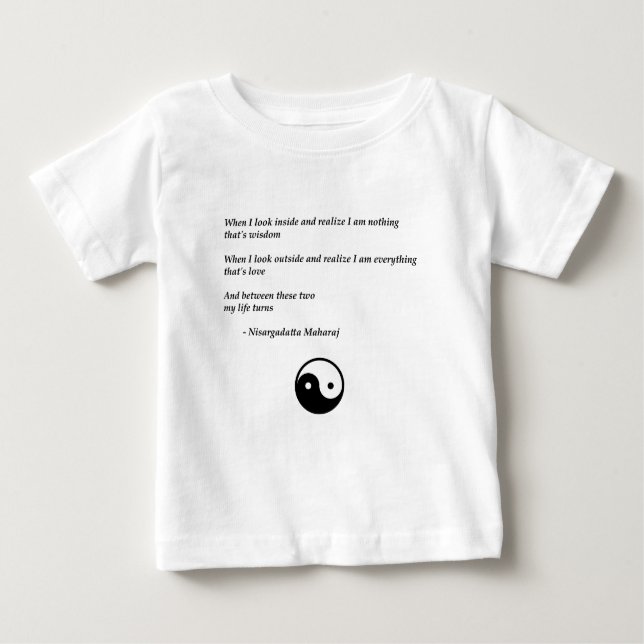 T-shirt Pour Bébé La sagesse intemporelle de Nisargadatta Maharaj (Devant)